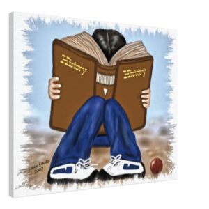 Back To School Digital Painting by Lucy Foote printed on stretched canvas