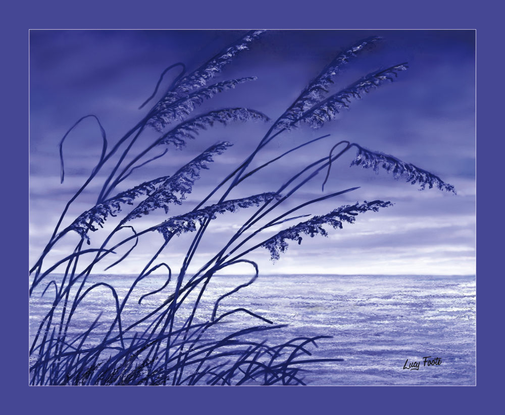 Sea Oats by Lucy Foote printed on stretched canvas - 30x24"
